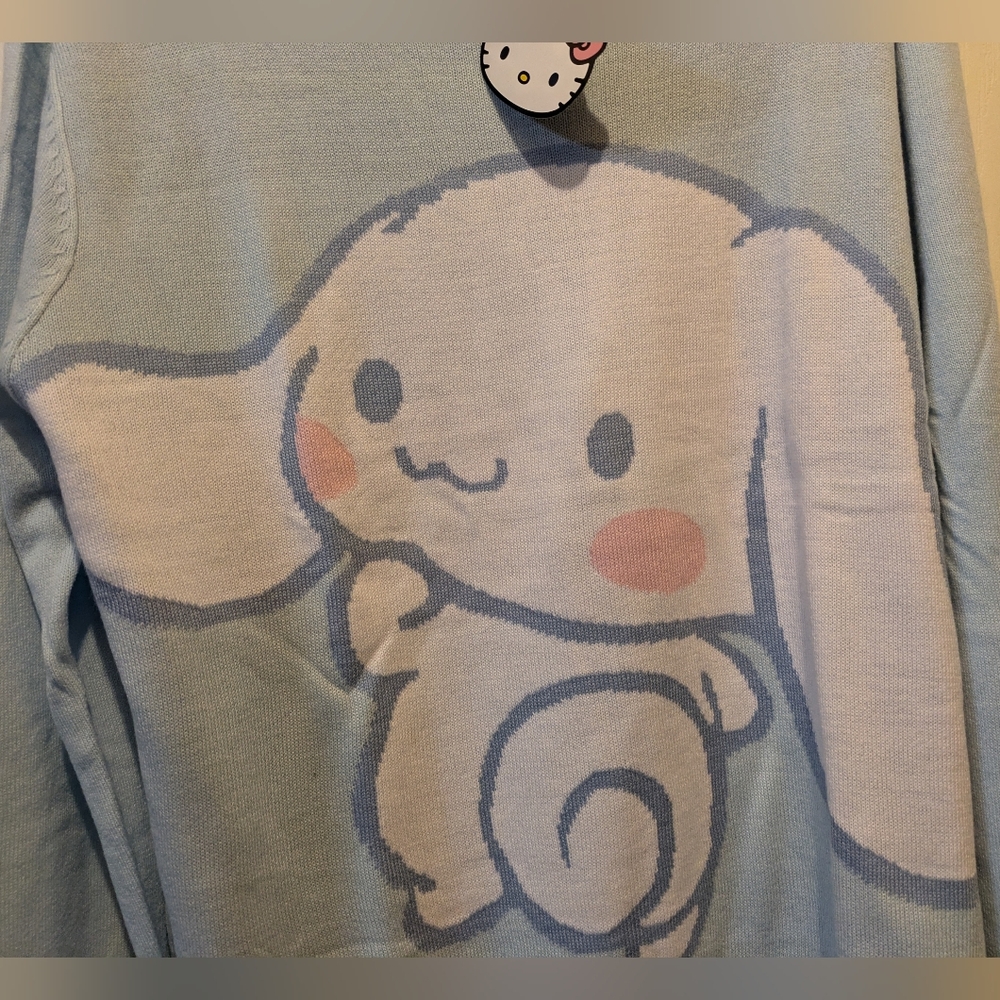 Cinnamoroll By Sanrio Crew Neck Pullover Knit Sweater Size Large New with Tags! - Picture 6 of 14